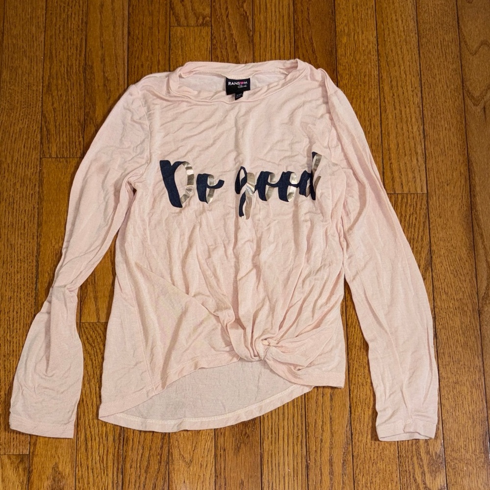 Banana Republic Pink Long Sleeve Tee with Twist